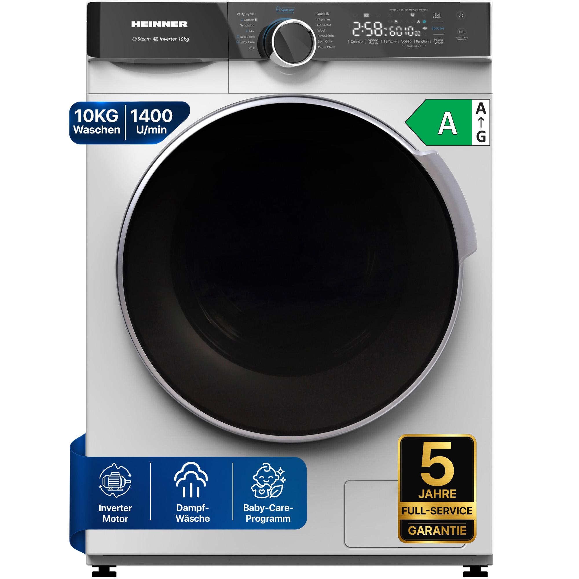 Heinner HWM-M1014IVK, Frontlader, 10 kg, B, 72 dB, 1400 RPM, A
