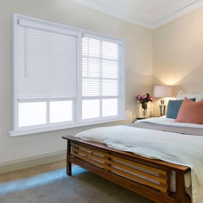 "Wide Width Cut-To-Width 2"" Distressed FW Blind by Whole Space Industries in White (Size 29"" W 72"" L)"