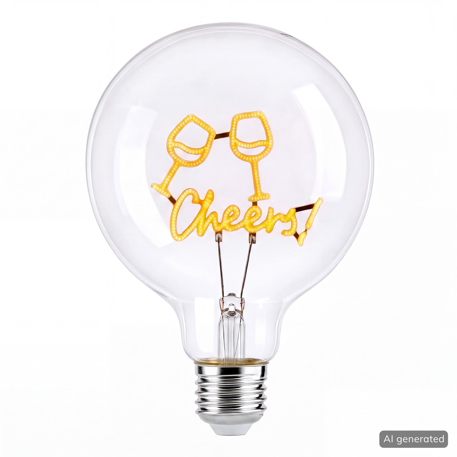 home24 LED-lichtbron Cheers wit/geel/geel Ø 13cm