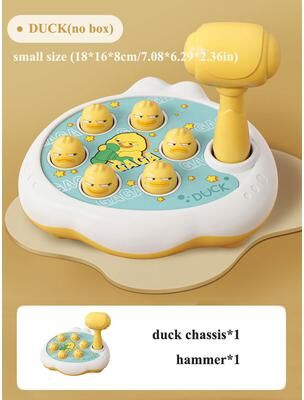 Tiny Tots Teens Trends Duck Frog Pig Montessori Learning Toy, Educational Puzzle Gift With Hammer For Toddler Boys And Girls, Baby Development duck