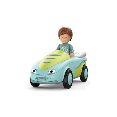 SIKU 0101 - Toddys, Freddy Fluxy, Spielzeugauto mit Rückziehmotor und Spielfigur, türkis/grün