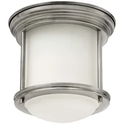 Deckenlampe Badezimmerlampe Deckenleuchte IP44 Nickel Stahl Opal Glas