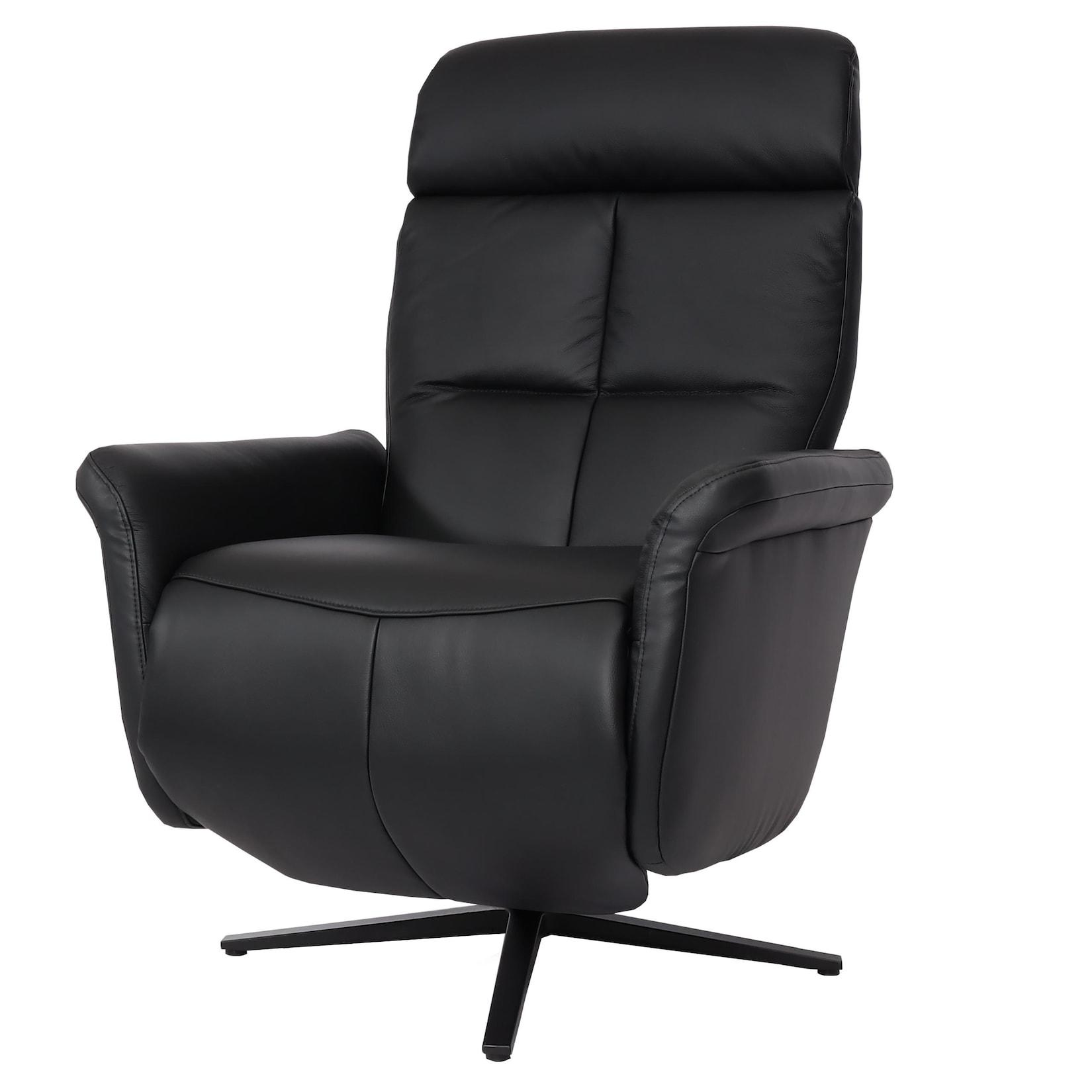 Relaxsessel MCW-L10, Design Fernsehsessel TV-Sessel Liegesessel, Liegefunktion drehbar ~ schwarz