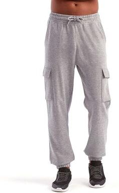 TriDri TD604 Riley Cargo Joggers Pant in Heather Grey size Large   60/40 cotton Polyester fleece