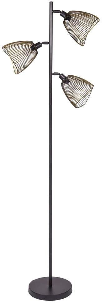 Maisons du Monde Lampadaire 3 spots en fonte noire et dorée, H165 cm Doré 50x164.5x35cm