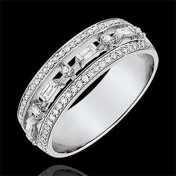 Edenly Ring Schicksal - Kleine Kaiserin - 71 Diamanten - WeiÃŸgold 9 Karat