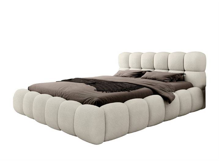 Fun Möbel Polsterbett Bett AURELIA in Stoff Ascot / Speed Versand (Mit oder ohne Matratze), Speed Versand