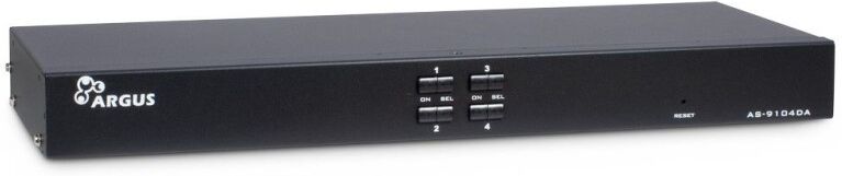 Inter-Tech AS-9104DA switch per keyboard-video-mouse (kvm) Montaggio rack Nero (88887301)