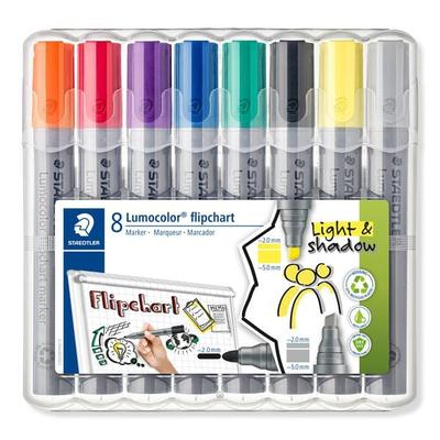 STAEDTLER Flipchart-Marker Lumocolor 356 Rundspitze 356 SWP8 , 8er Set