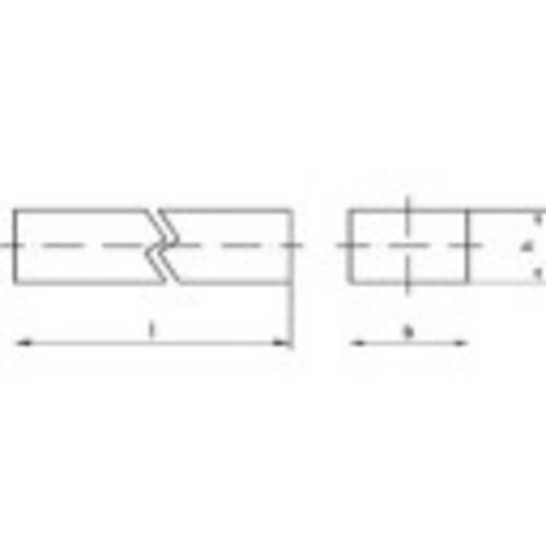 TOOLCRAFT 138536 Stahl C45 + C Keilstahl (L x B) 1000mm x 3mm 3mm 1St.