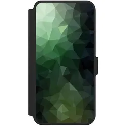Nivocase Klapphülle für Samsung Galaxy S25+ Handyhülle aus Kunst Leder NIVOflip schwarz Geometric Mosaik (Samsung Galaxy S25+), Smartphone Hülle, Schwarz