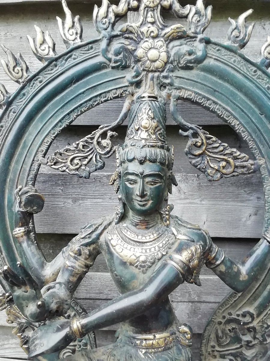 Shiva Nataraja standbeeld van brons voor op tafel