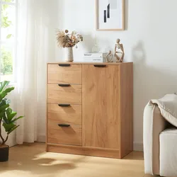 Kommode Varkaus 90x80x40 cm Eichenoptik [en.casa]