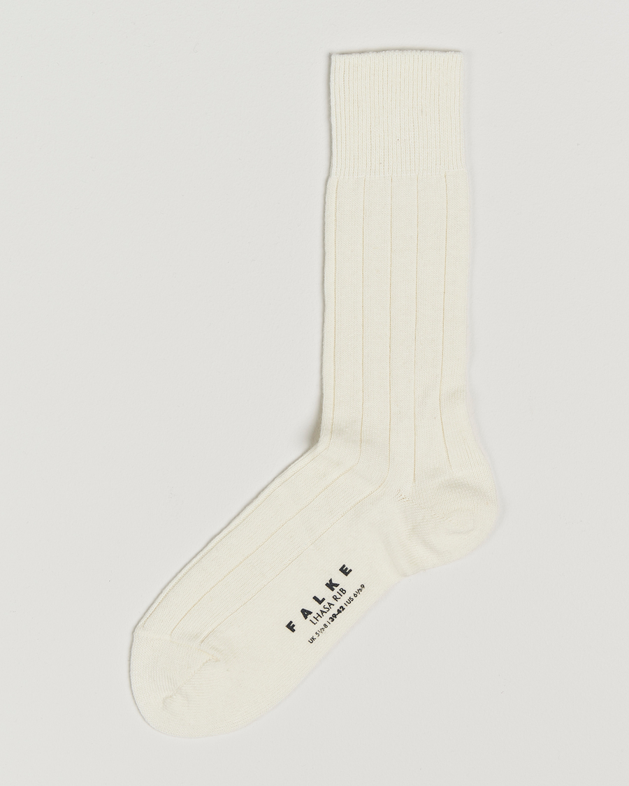 Falke Lhasa Cashmere Socks Off White men 43-46 Hvid
