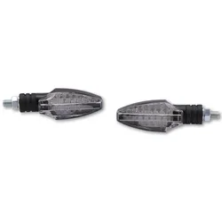 HIGHSIDER smart Como LED Blinker Gehäuse Schwarz / Linse Klar (Paar), Vorn & Hinten