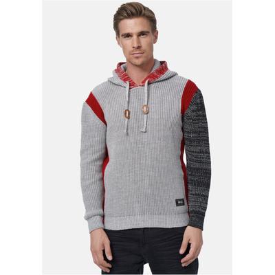 Strickpullover RUSTY NEAL, Herren, Gr. L, grau, 70% Polyacryl, 30% Baumwolle, mehrfarbig, normal, ohne Ausschnitt, Pullover Strickpullover, mit Kontrast-Details