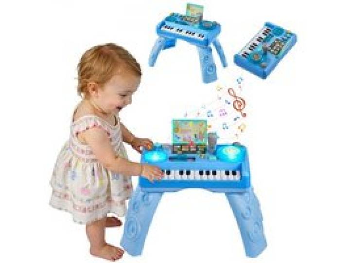 VEVOR Aktivitätstisch, Musiktischspielzeug mit 133 Klangquellen, Aufnahmefunktion & LED-DJ-Plattenspieler, Kinderlerntisch, Interaktiver Spieltisch für Geburtstage, Geschenk für Kinder 6-18 Monate