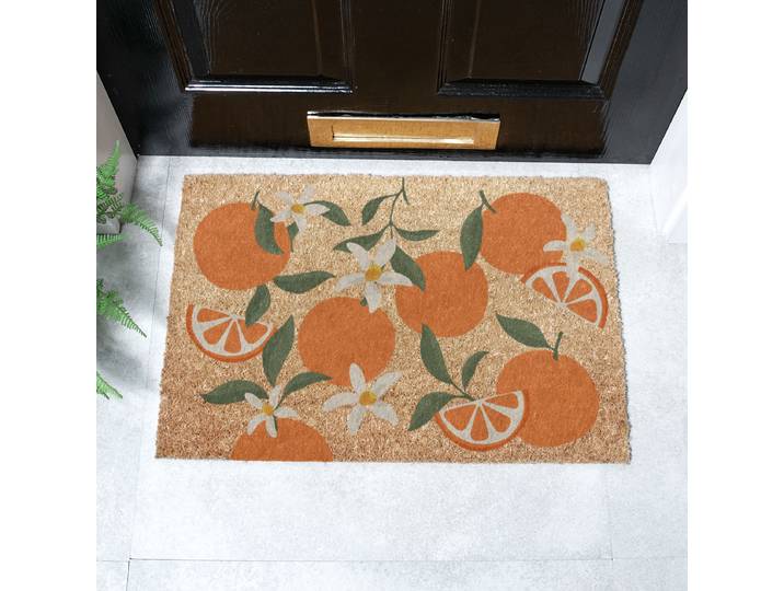 Paillasson 6040W-ORANGES 40 x 1 x 60cm Marron