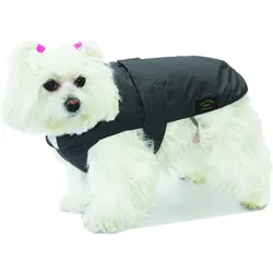 Fashion Dog Hundemantel mit Kunstpelz-Futter - Schwarz - 70 cm