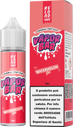 Reload Vape Watermelon Ice Vapor Bar Liquido Shot 20ml Anguria Ghiaccio