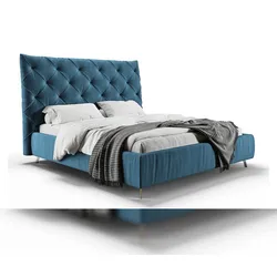 KAWOLA Bett ANNY Polsterbett Velvet petrol 200x200cm