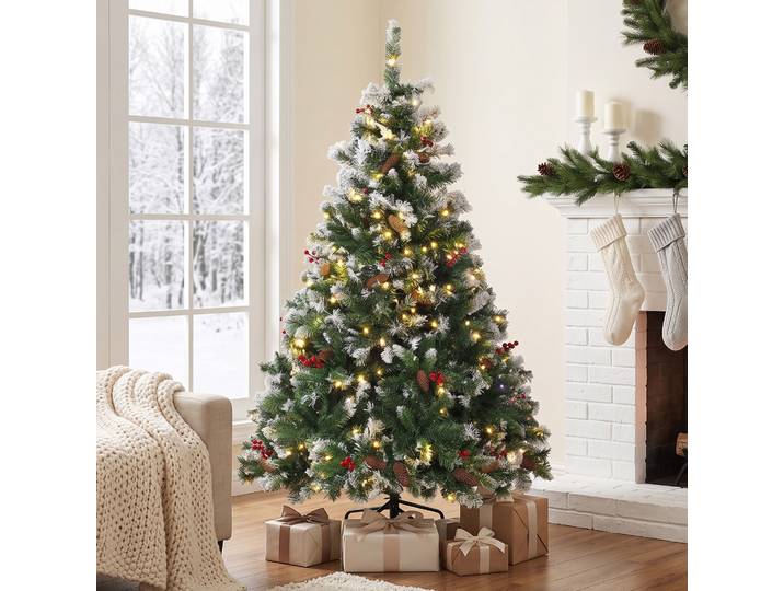 HOMCOM Sapin Artificiel 150cm LED 11 Modes Télécommande Vert