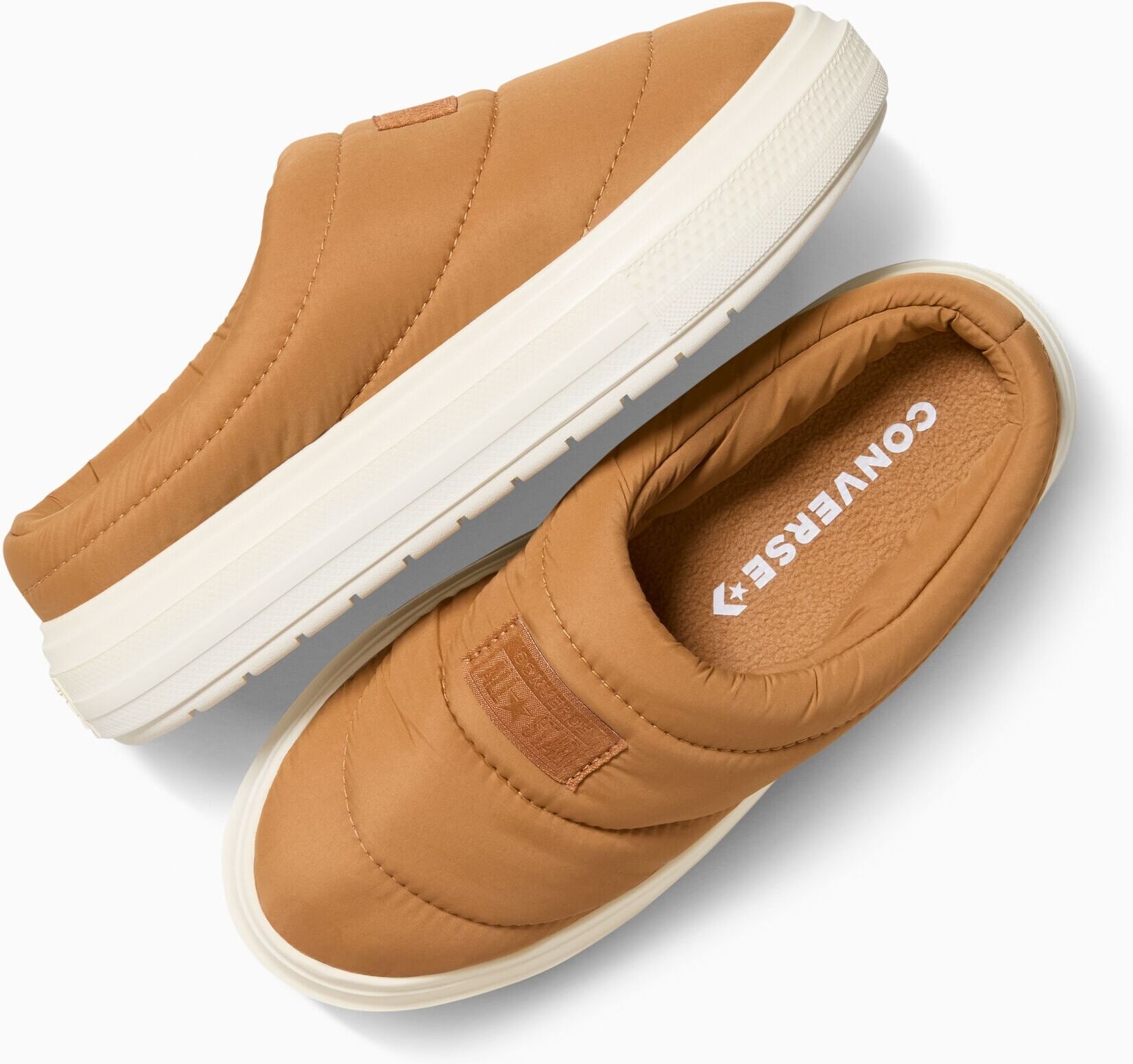 Slip-On Sneaker CONVERSE "CHUCK TAYLOR ALL STAR ELEMENTS MULE", Gr. 38, atmungsaktiv wärmend, braun (incensed, incensed, egret), Synthetik, Schuhe Slip-On Sneaker, gefüttert, wasserabweisend