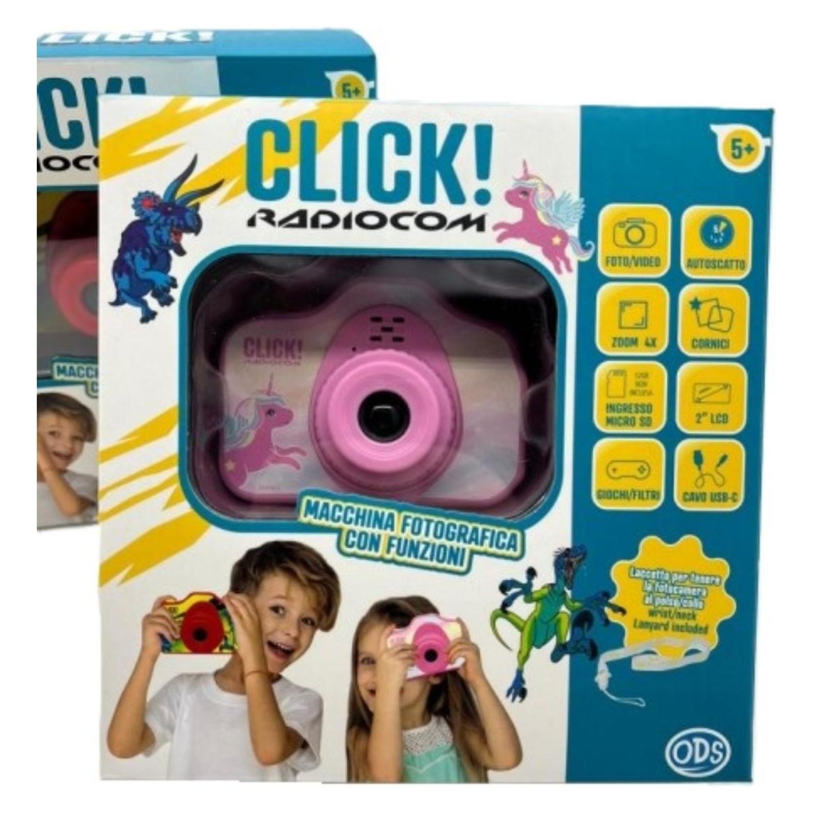 ODS Radiocom - Click! 2 Macchina fotografica da personalizzare per bambini con doppia fotocamera e flash (64979574)