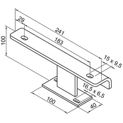Zehnder Zubehör Fußkonsole FMORV HDF-5, Sonder-Lack, 110239 110239
