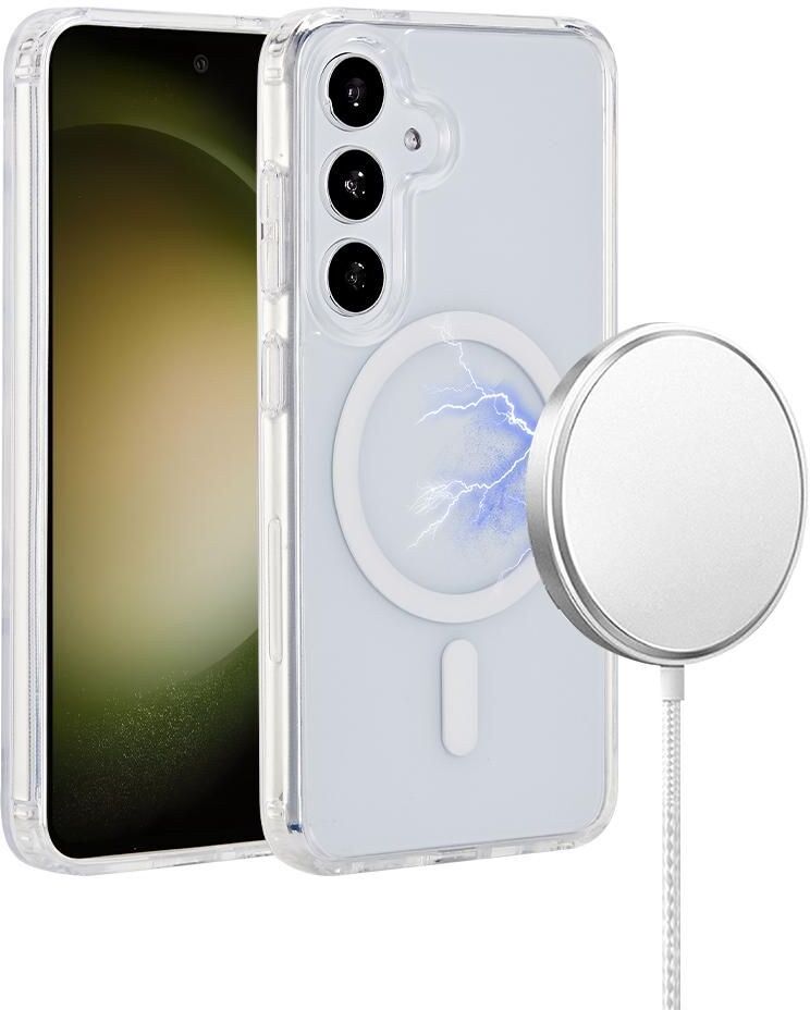 eSTUFF INFINITE (GRS) OSLO Magnetic Case for Samsung Galaxy S25 FE / S26 FE - Transparent, Bulk Packaging (ES67403005-BULK)