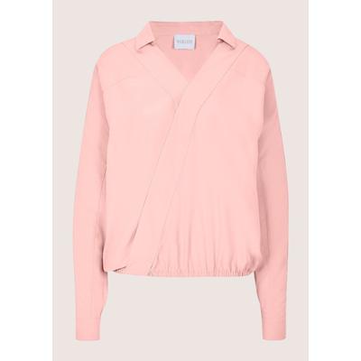 Langarmbluse MADELEINE "Bluse Wickelbluse mit Fledermausärmeln", Damen, Gr. 42, rosa (puderrosé), Obermaterial: 100% Viskose CV., Modern, normal, V-Ausschnitt, Blusen