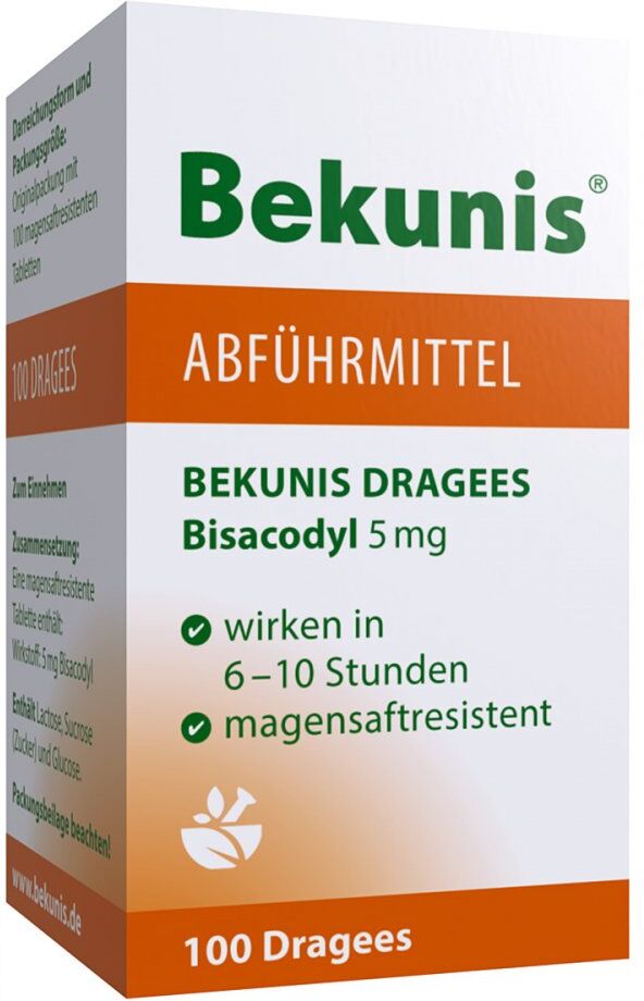 Bekunis Dragees Bisacodyl 5mg 100stk