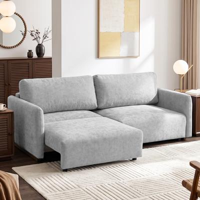 DREAMSIDEA Chenille Convertible Sofa Bed With Pocket Springs