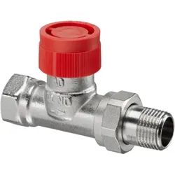 Oventrop Baureihe AF Thermostatventil 1180706 DN 20, Durchgang, Feinstvoreinstellung, Rotguss/Messing, vernickelt