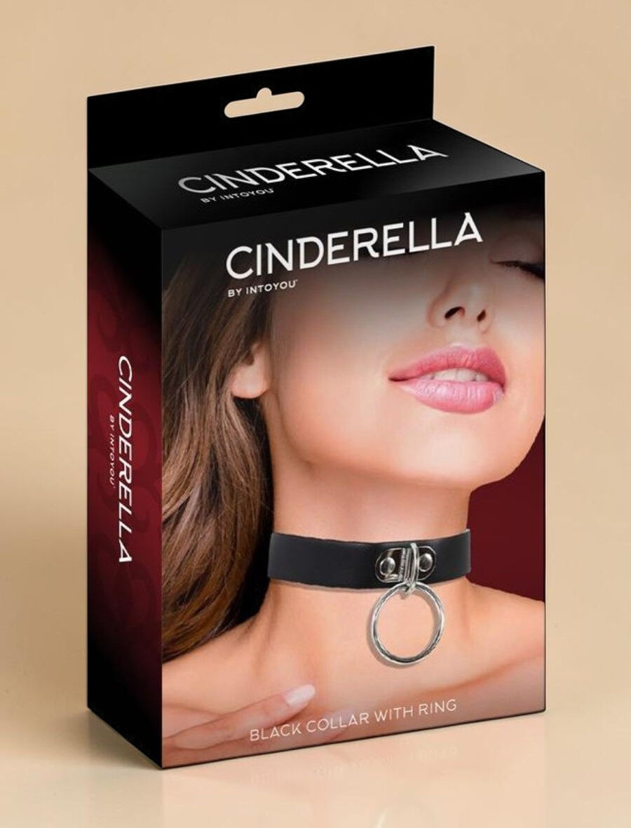CINDERELLA Collier avec anneau en cuir vegan taille unique