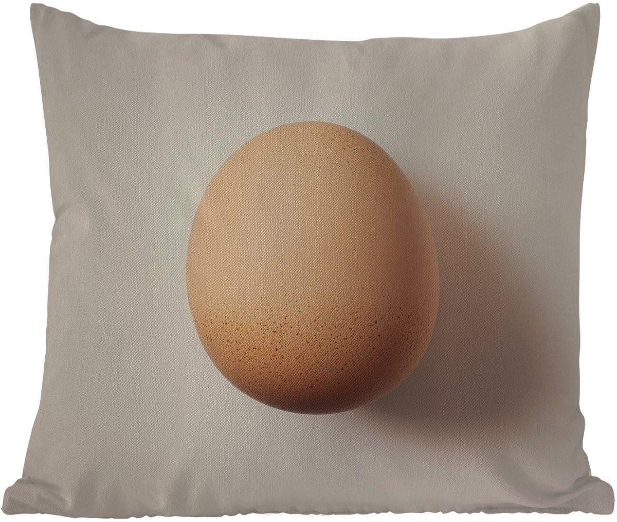 Buitenkussen Ei Beige Ovaal Egaal Weerbestendig 45 x 45 cm