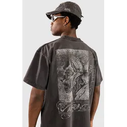Vitriol Cyber Punk Creaturen Cropped T-Shirt vintage black Gr. XL