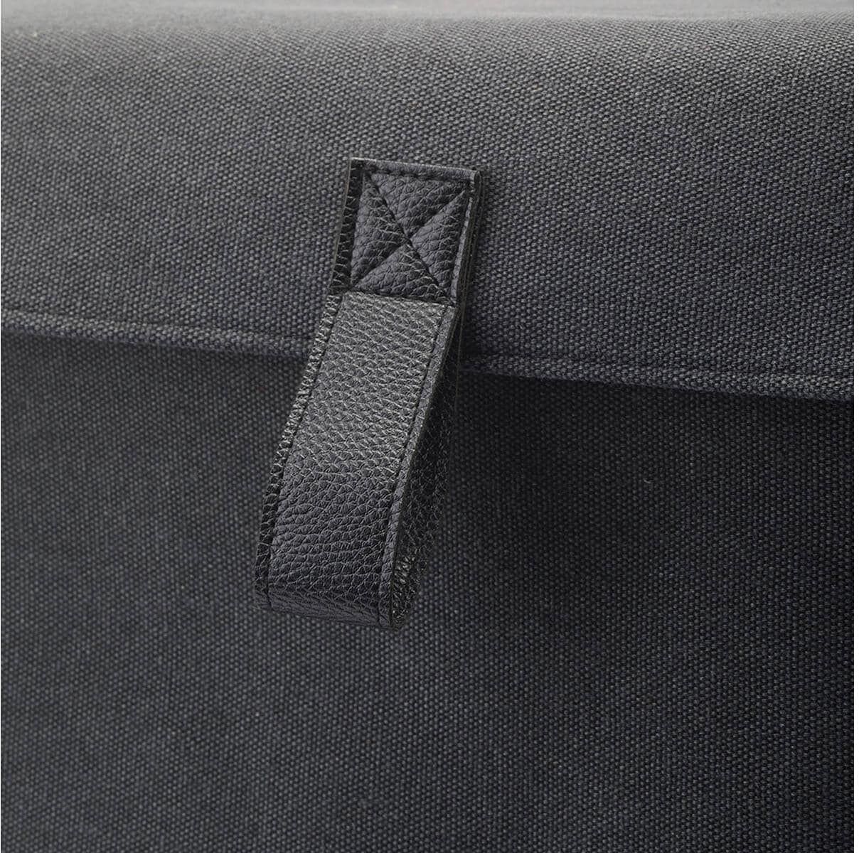 Wäschesack AQUANOVA "Arian 75 l", grau (dunkelgrau), B:50cm H:60cm T:26cm, Baumwolle, Wäschesammler, Wäschesack dunkelgrau 75 l