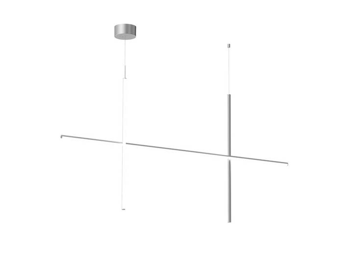 FLOS lampe à suspension COORDINATES S2 (Argent moon - Aluminium Extrudé)