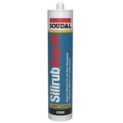 Soudal Silikondichtstoff Silirub Bau N transp.300 ml Kartusche