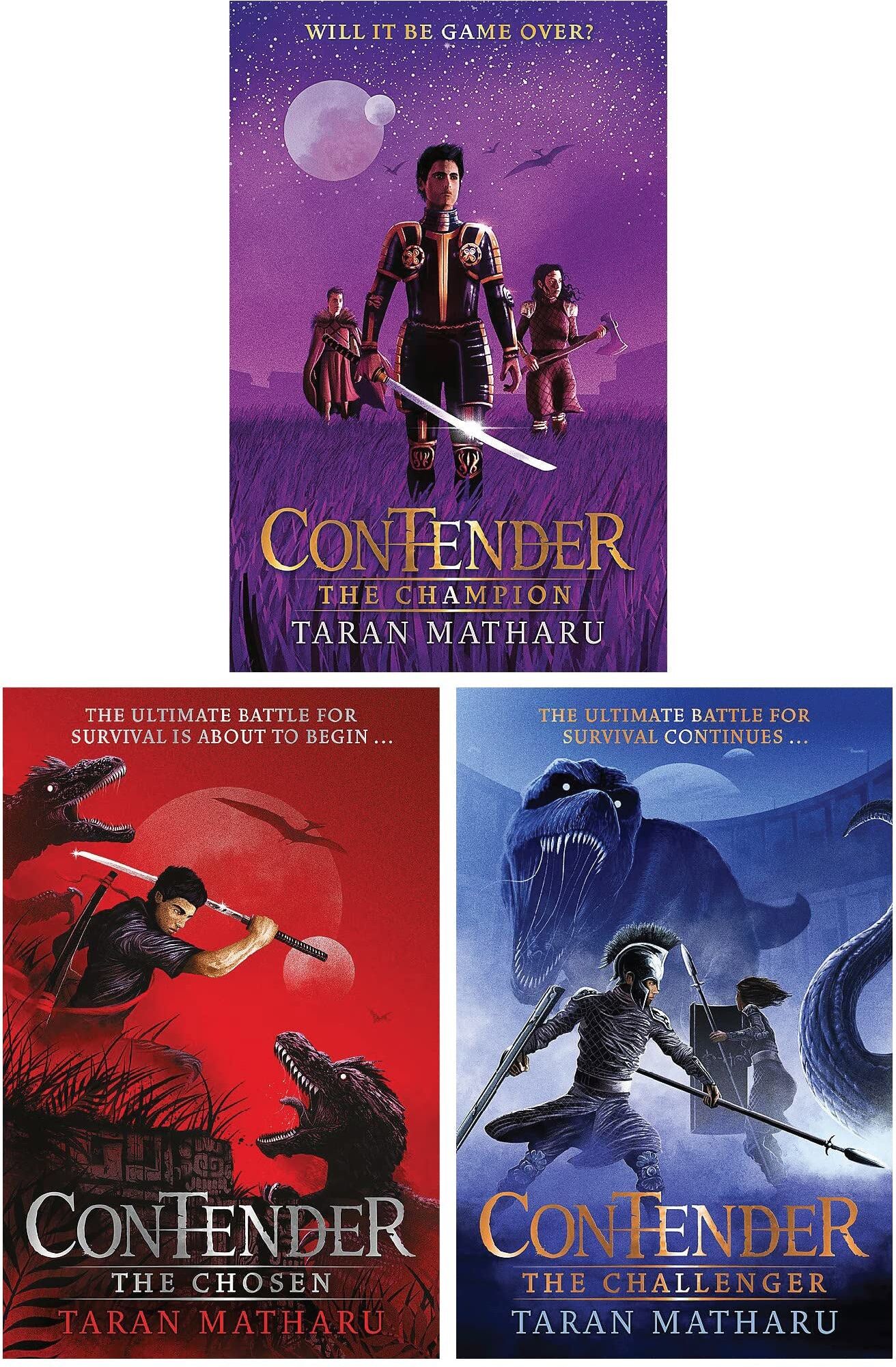 Hodder Taran Matharu Contender Series 3 Books Collection Set (The Chosen, The Challenger, The Champion)