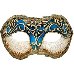 Maskworld Colombina stucco craquele blu