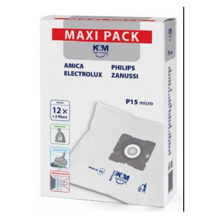 K&M Bags Vacuum Cleaner P15 Mxk m (12x) (P15/MAXI)