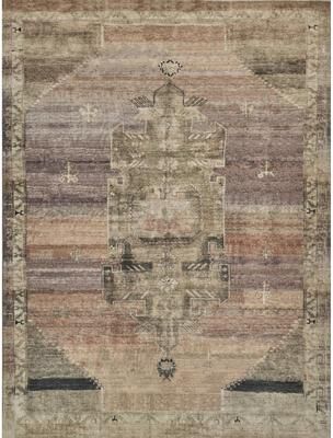 Exquisite Rugs Estate handloomed PET Beige/Purple Area Rug