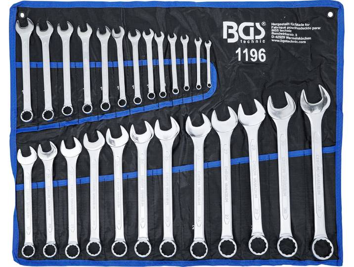 BGS 1196 Jeu de clés à fourche\, 6-32 mm\, DIN 3113A\, 25 pcs.