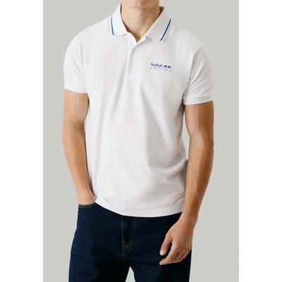 Poloshirt "Poloshirt TIPPED LOGO POLO", Herren, Gr. S, weiß, 97% Baumwolle, 3% Spandex, RED BULL RACING X PEPE, Shirts