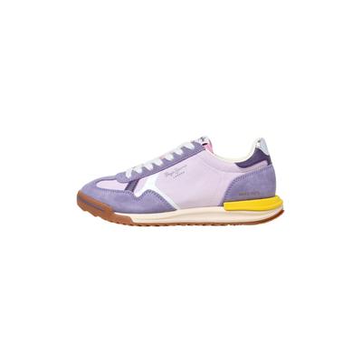 Trainingsschuh PEPE JEANS "Trainer MARVIN ROAD W", Damen, Gr. 36, lila (lavender lila), 50% Polyamid, 40% Cow Suede, 10% Polyurethan, Schuhe