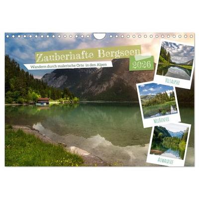 Zauberhafte Bergseen (Wandkalender 2026 DIN A4 quer), CALVENDO Monatskalender
