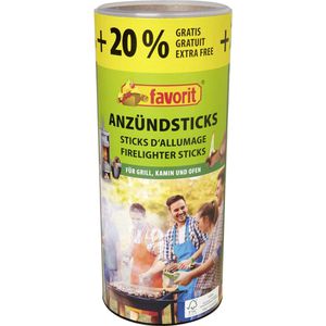 Favorit Grillanzünder 1257, brennstark & sauber, Naturholz & Wachs, lange Brenndauer, 120 Stück