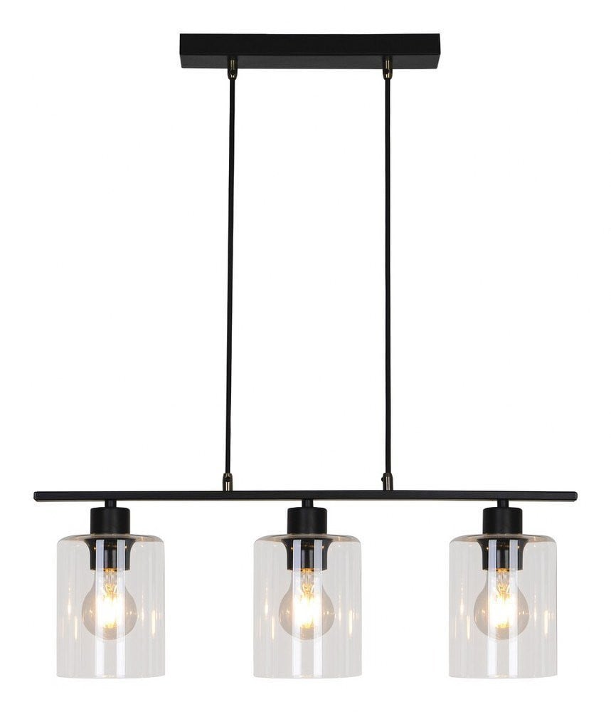 Rabalux Miroslaw Hanglamp met 3 spots, zwart, industriële stijl, fitting E27